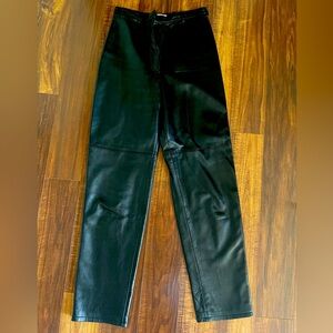 Black leather pants